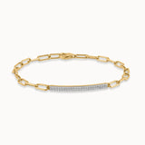 Bar Diamond Paperclip Bracelet