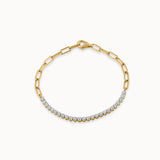 Classic Diamond Paperclip Bracelet, 14K Gold Vermeil, 1/2 ct Lab Grown Diamond-3
