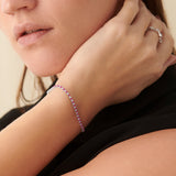 Created Ruby Diamond Tennis Bracelet, 10K Solid Gold, 7/8 ct Lab Grown Diamond-2