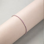 Created Ruby Diamond Tennis Bracelet, 10K Solid Gold, 7/8 ct Lab Grown Diamond-5