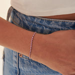 Created Ruby Diamond Tennis Bracelet, 10K Solid Gold, 7/8 ct Lab Grown Diamond-4
