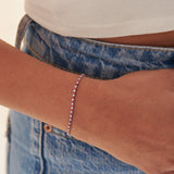 Created Ruby Diamond Tennis Bracelet, 10K Solid Gold, 7/8 ct Lab Grown Diamond-4