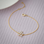 Floral Diamond Bracelet, 14K Gold Vermeil, 1/5 ct Lab Grown Diamond-6