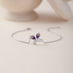 Butterfly Enamel Diamond Chain Bracelet, Sterling Silver, 1/5 ct Lab Grown Diamond-5