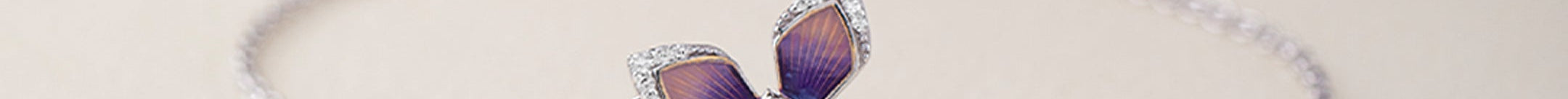 Butterfly Enamel Diamond Chain Bracelet, Sterling Silver, 1/5 ct Lab Grown Diamond-1