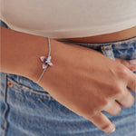 Butterfly Enamel Diamond Chain Bracelet, Sterling Silver, 1/5 ct Lab Grown Diamond-2