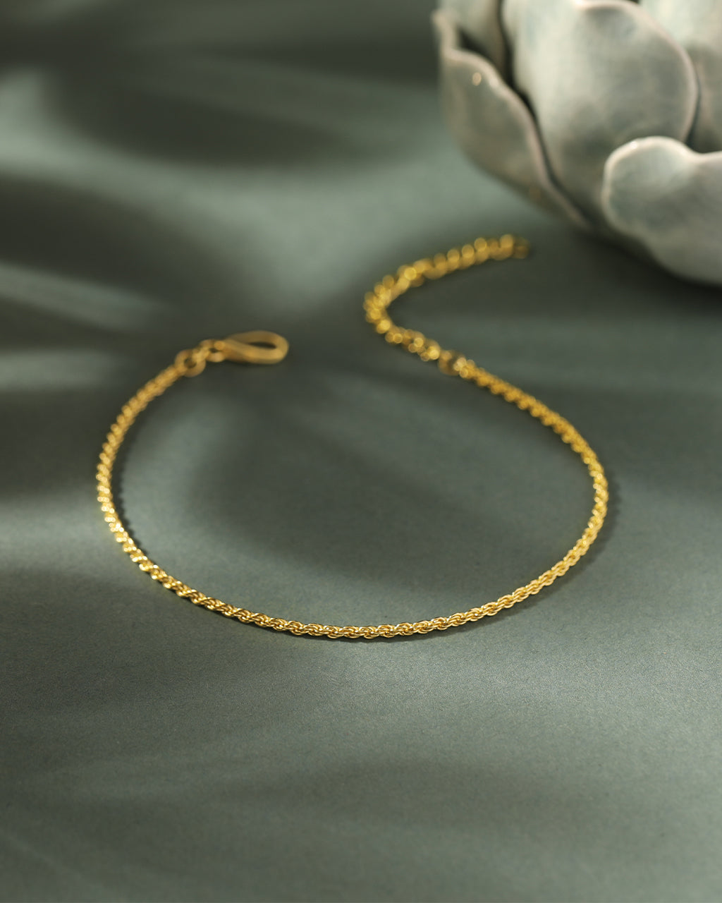 Rope Chain Bracelet, 14K Gold Vermeil-3