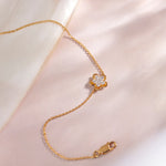 Petite Flower Bracelet, 14K Solid Gold, 1/4 ct Lab Grown Diamond-6