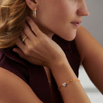 Paperclip Elegant Heart Bracelet, 14K Gold Vermeil, 1/5 ct Lab Grown Diamond-2