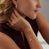 Paperclip Elegant Heart Bracelet, 14K Gold Vermeil, 1/5 ct Lab Grown Diamond-2