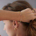 Paperclip Diamond Station Bracelet, 14K Gold Vermeil, 1/3 ct Lab Grown Diamond-2