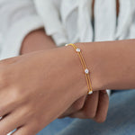 Classic Diamond Station Bracelet, 14K Solid Gold, 1/4 ct Lab Grown Diamond-4