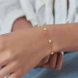 Classic Diamond Station Bracelet, 14K Solid Gold, 1/4 ct Lab Grown Diamond-4