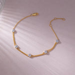 Classic Diamond Station Bracelet, 14K Solid Gold, 1/4 ct Lab Grown Diamond-5