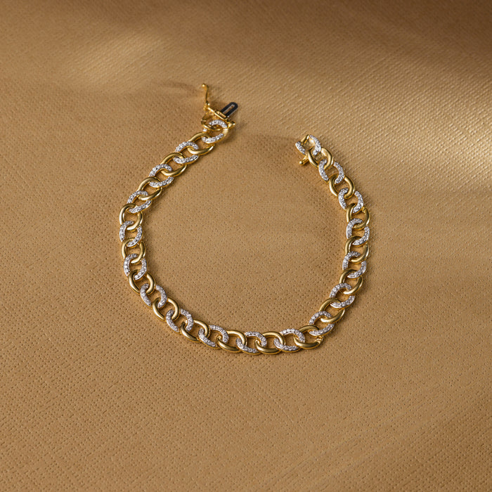 Cuban Glam Diamond Bracelet