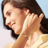 Opal Paperclip Link Bracelet