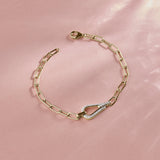 Couture Diamond Paperclip Bracelet