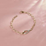 Couture Diamond Paperclip Bracelet