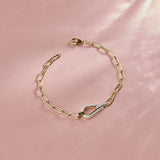 Couture Diamond Paperclip Bracelet