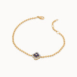 Sapphire Clover Chain Bracelet