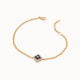 Sapphire Clover Chain Bracelet