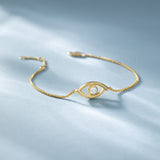 Classic Evil Eye Diamond Chain Bracelet
