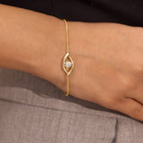 Classic Evil Eye Diamond Chain Bracelet
