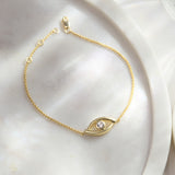 Classic Evil Eye Diamond Chain Bracelet