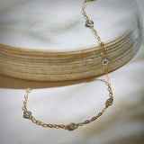 Diamond Station Chain Bracelet