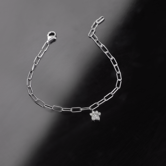 Paw Charm Diamond Bracelet