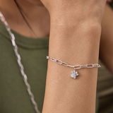Paw Charm Diamond Bracelet