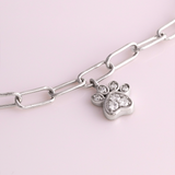 Paw Charm Diamond Bracelet