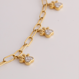 Dangle Paw Diamond Bracelet
