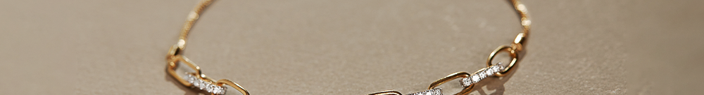 Diamond Paperclip Bolo Bracelet, 14K Gold Vermeil, 5/8 ct Lab Grown Diamond-1