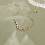 Bezel Set Chain Bracelet, 14K Solid Gold, 3/4 ct Lab Grown Diamond-1