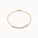 Bezel Set Chain Bracelet, 14K Solid Gold, 3/4 ct Lab Grown Diamond-3