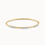 Line Diamond Oval Bracelet, 14K Solid Gold, 5/8 ct Lab Grown Diamond-3