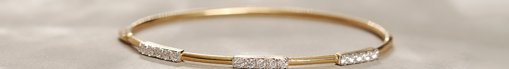 Line Diamond Oval Bracelet, 14K Solid Gold, 5/8 ct Lab Grown Diamond-1