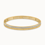 Textured Diamond Oval Bracelet, 14K Gold Vermeil, 5/8 ct Lab Grown Diamond-3
