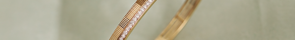 Textured Diamond Oval Bracelet, 14K Gold Vermeil, 5/8 ct Lab Grown Diamond-1