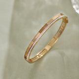 Textured Diamond Oval Bracelet, 14K Gold Vermeil, 5/8 ct Lab Grown Diamond-7