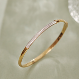 Dome Pave Diamond Oval Bracelet, 14K Solid Gold, 5/8 ct Lab Grown Diamond-6