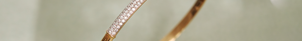 Dome Pave Diamond Oval Bracelet, 14K Solid Gold, 5/8 ct Lab Grown Diamond-1