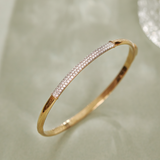 Dome Pave Diamond Oval Bracelet