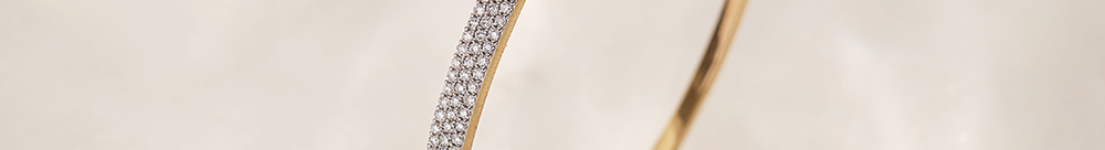 Angled Pave Diamond Oval Bracelet, 14K Gold Vermeil, 3/4 ct Lab Grown Diamond-1