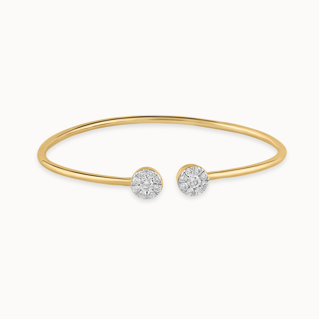 Flexible Diamond Oval Bracelet, 14K Gold Vermeil, 3/4 ct Lab Grown Diamond-3