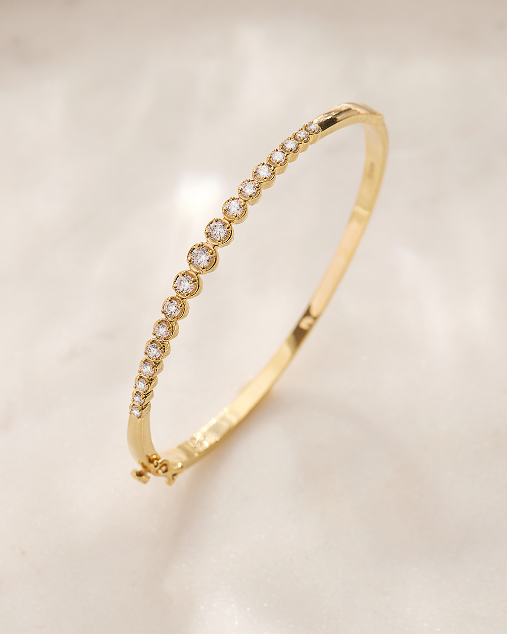 Journey Diamond Oval Bracelet, 14K Solid Gold, 1 ct Lab Grown Diamond-5