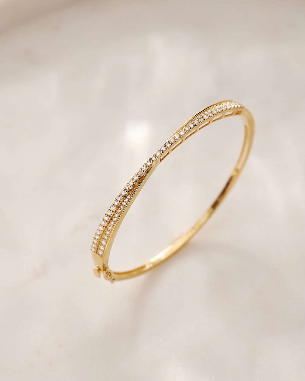 Entwine Diamond Oval Bracelet, 14K Solid Gold, 1 ct Lab Grown Diamond-4