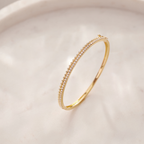 Beaded Oval Diamond Bracelet, 14K Solid Gold, 7/8 ct Lab Grown Diamond-1