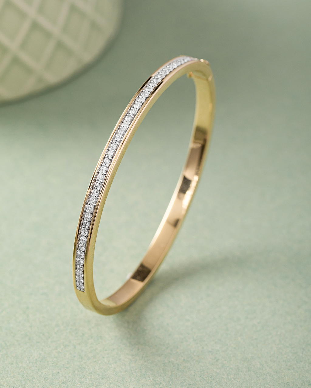 Classic Diamond Oval Bracelet, 14K Gold Vermeil, 7/8 ct Lab Grown Diamond-5